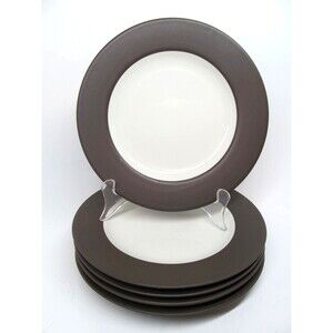 Noritake Colorwave Chocolate 8 1/4" Rimmed Salad Plates Bundle of 5